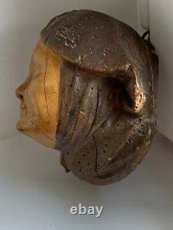 Couple Tobacco Pot Busts In Wood Imitation Plaster Era Late XIX Beginning XX Th