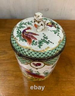 Covered Pot In 19th Century Porcelain With Volatile Decoration