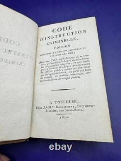 Criminal Procedure Code 1810 Toulouse Leather Binding Napoleonic Era