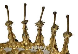 Crown Of Saint Statue Virgin Brass Strass Church Age 19th Ancient Crown
