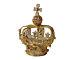 Crown Saint Brass Doré Watermark & Strass Virgin Epoque Xix Antique Crown