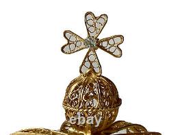 Crown Saint Brass Doré Watermark & Strass Virgin Epoque XIX Antique Crown