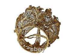 Crown Saint Brass Doré Watermark & Strass Virgin Epoque XIX Antique Crown