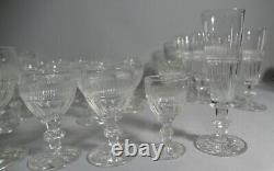 Crystal Glass Service Talled And Graved St. Louis 66 Pieces Era Xixem