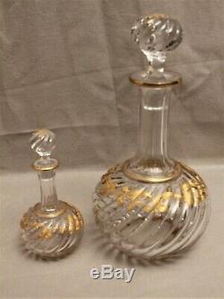 Crystal Night Service And Gold Baccarat Model Bamboo Time Nineteenth Century