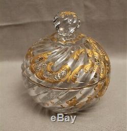 Crystal Night Service And Gold Baccarat Model Bamboo Time Nineteenth Century