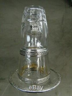 Crystal Night Service And Silver Punch Neck Brace Era Nineteenth Century