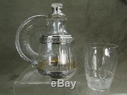 Crystal Night Service And Silver Punch Neck Brace Era Nineteenth Century