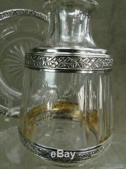 Crystal Night Service And Silver Punch Neck Brace Era Nineteenth Century