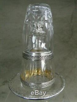 Crystal Night Service And Silver Punch Neck Brace Era Nineteenth Century