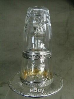 Crystal Night Service And Silver Punch Neck Brace Era Nineteenth Century