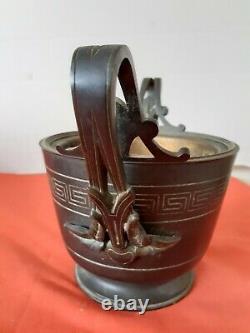 Cup In Bronze Greek Decoration At The Antique Epoque Xixth