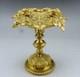 Cup On A Pedestal In Chased Gilt Bronze With Foliage And Fruit, 19th Century.