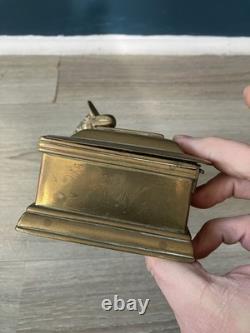 Curious Pocket Inkwell Box in Bronze and Brass, 18th–19th Century, Holland, High Period