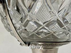 Cut Crystal Drageoir - Silver Massive Punch Old Old Period Early 19th Century