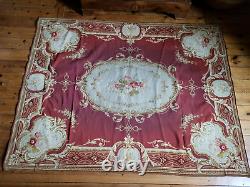 DRG46/ Antique Aubusson Savonnerie Tapestry Rug from the 19th Century 133x170cm