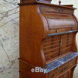 Dentist Cabinet Cylinder Walnut Era XIX