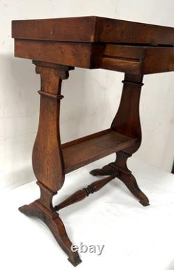 Directoire Period Work Table in Solid Walnut 19th Century