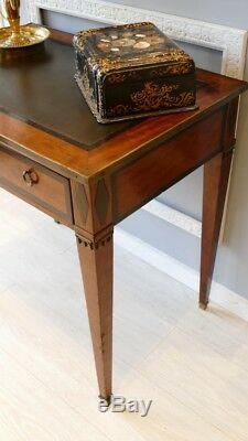 Directoire Style Writing Table In Mahogany Leather Top, Nineteenth Time