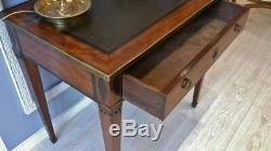 Directoire Style Writing Table In Mahogany Leather Top, Nineteenth Time