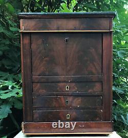 Doll's furniture: small 19th century secretary desk