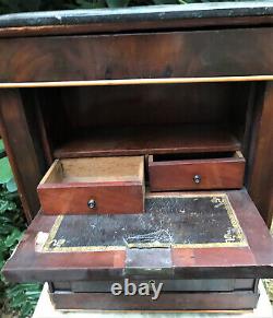 Doll's furniture: small 19th century secretary desk