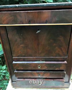 Doll's furniture: small 19th century secretary desk