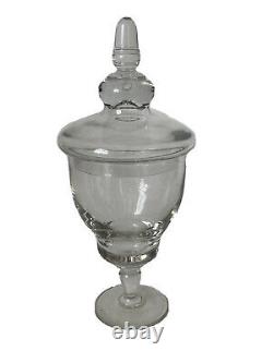 Drageoir En Verre Sur Piédouche Confisseur Pharmacie Époque Xixème Antique French