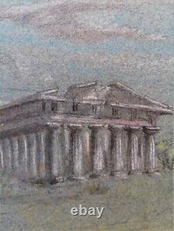 Drawing-epoque XIX Eme-grand Tour-italy-sicily-temple D Hera-temple De Jupiter