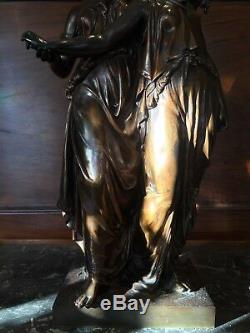Dumaige, Stephen Henry (1830-1888) Statue Of Virgin Bronze Age Nineteenth
