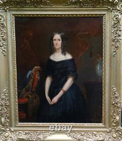 E. Hiéblot Portrait Of Women Epoque Louis Philippe Pst Of The 19th Century