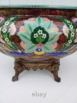 Earthenware Planter Signed Edouard Gilles 19th Century Period