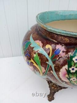 Earthenware Planter Signed Edouard Gilles 19th Century Period