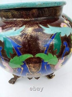 Earthenware Planter Signed Edouard Gilles 19th Century Period