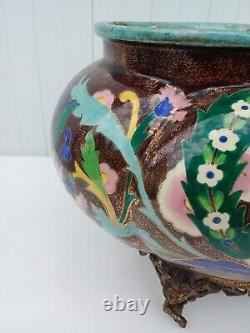 Earthenware Planter Signed Edouard Gilles 19th Century Period