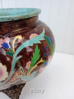 Earthenware Planter Signed Edouard Gilles 19th Century Period