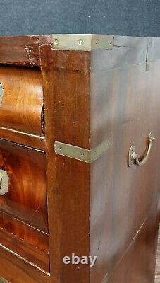 Elegant 19th Century Navy Secretary In Mahogany And Gilded Bronzes