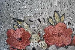 Embroidered Tapestry Frame Under Glass Xixth