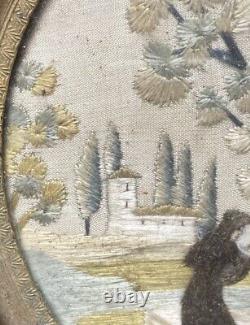 Embroidery Work of Convent Nun Prayer Devotion Religion 19th Century