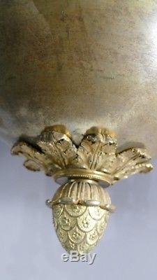 Empire Period Chandelier 9 Fires Gilt Bronze And Patinated, XIX