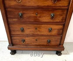Empire Period Mahogany and Veneer Chest of Drawers 19th Century