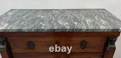Empire Period Mahogany and Veneer Chest of Drawers 19th Century
