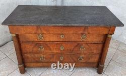 Empire Period Walnut Burl Commode