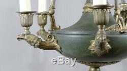 Empire Style Chandelier For Eagles Gilt Bronze And Green Sheet, Time XIX