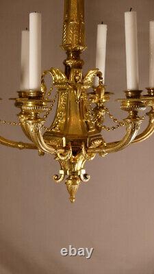 Empire Style Gilt Bronze Candlestick, 19th Century