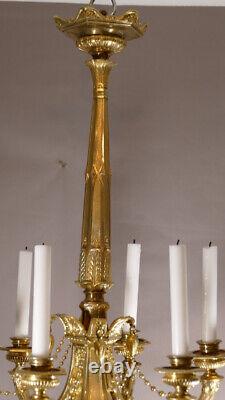 Empire Style Gilt Bronze Candlestick, 19th Century