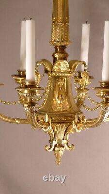 Empire Style Gilt Bronze Candlestick, 19th Century