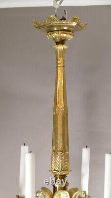 Empire Style Gilt Bronze Candlestick, 19th Century