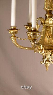 Empire Style Gilt Bronze Candlestick, 19th Century