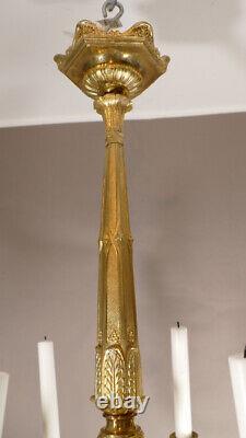 Empire Style Gilt Bronze Candlestick, 19th Century